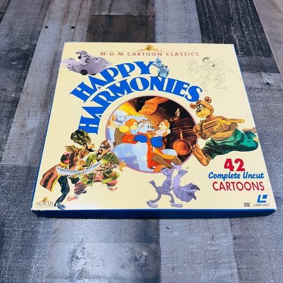 HAPPY HARMONIES 4-Laserdisc BOXED SET RARE 42 Cartoons - Picture 1 of 7